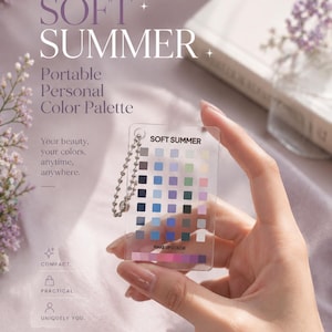 SOFT SUMMER | Portable Colour Palette, Acrylic Colour watch |  Transparent Personal Color Analysis Kit