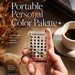 Dark Autumn | Portable Colour Palette, Acrylic Colour watch |  Transparent Personal Color Analysis Kit