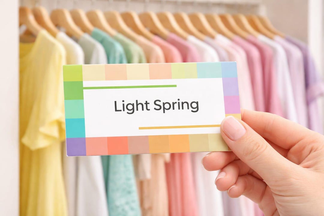 PRINTABLE Personal Color SWATCH CARD - Light Spring, Glow up With ...