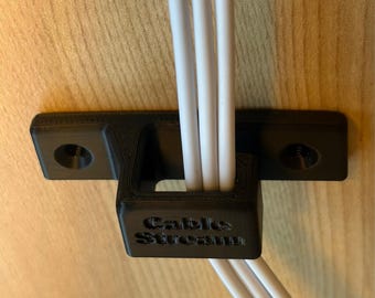 Under-Desk Cable Clips, 3 Sizes, Heavy Duty, Over-Engineered Minimalist Desk Cable Management by CableStream
