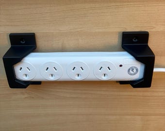 Under-Desk Powerboard Brackets, 2 Sizes, Heavy Duty, Over-Engineered Minimalist Desk Cable Management by CableStream
