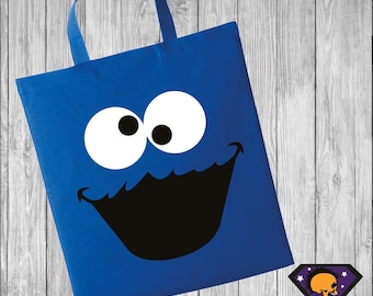 Cookie Monster Inspired Tote Bag