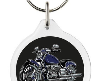 Motorbike 40mm Keyring - Choose Colour