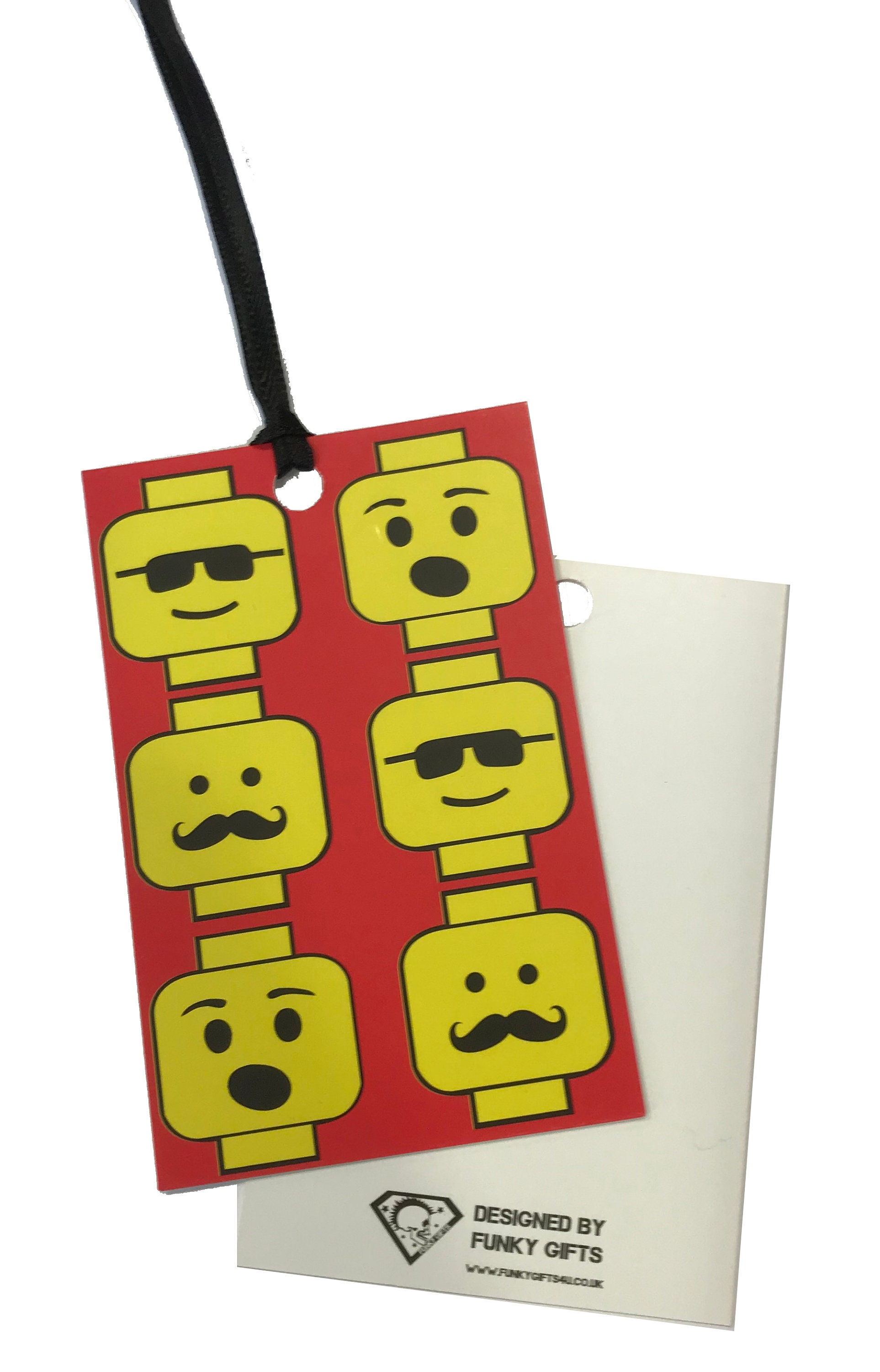 Brick Heads Wrapping Paper With Gift Tag 