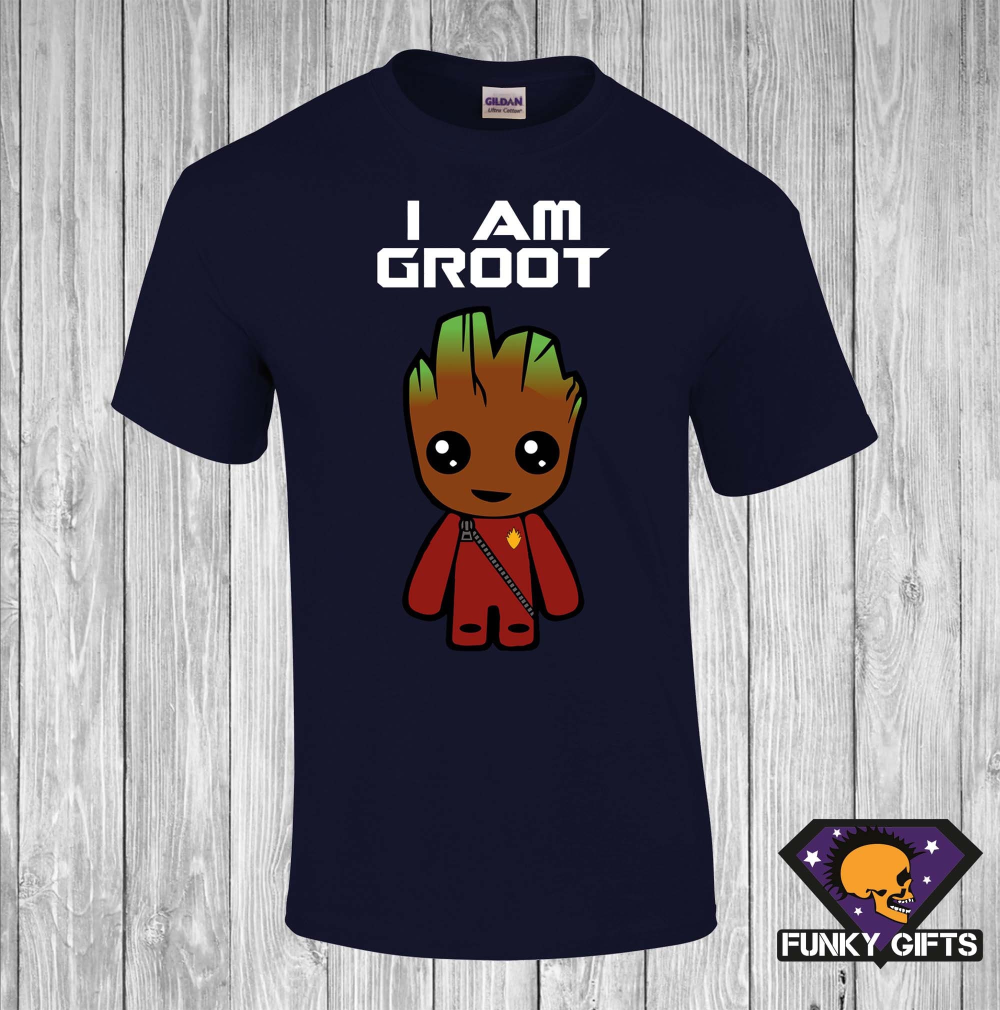 I Am Groot Vol Adults Navy T-shirt or Hoodie - Main Image