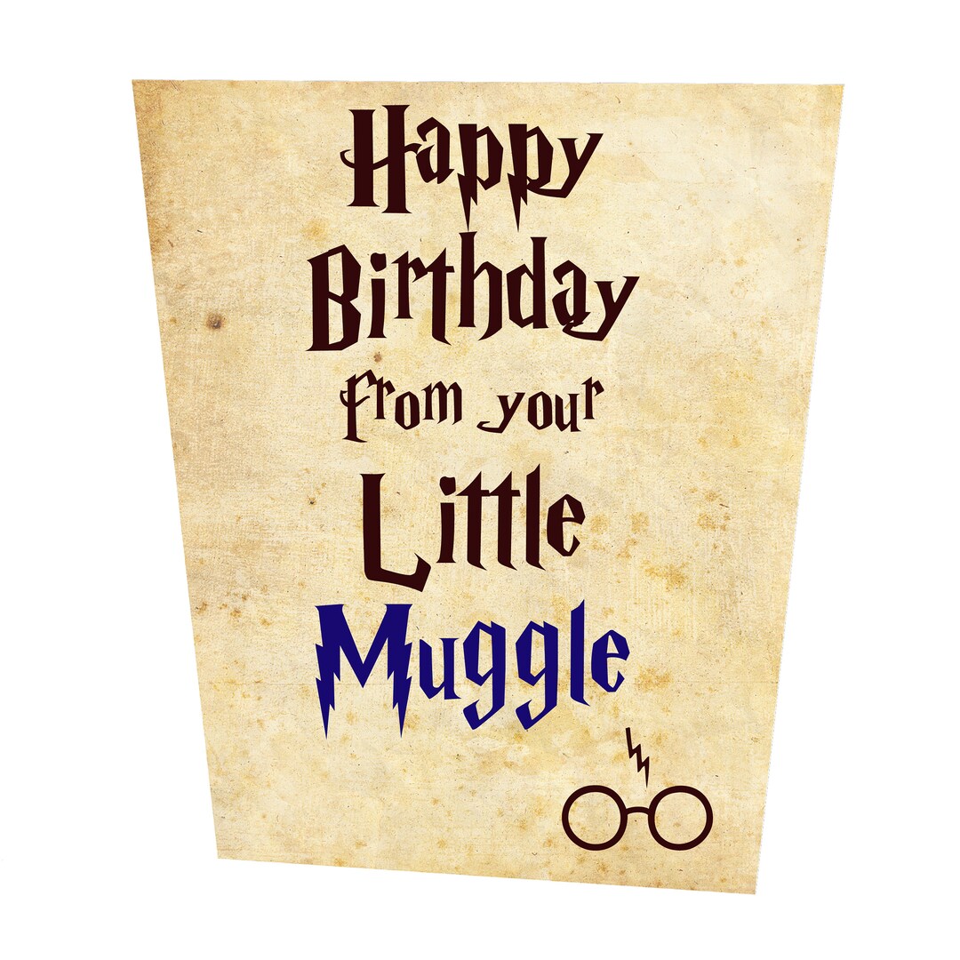 Happy Birthday From Your Little Muggle Birthday Card - Etsy