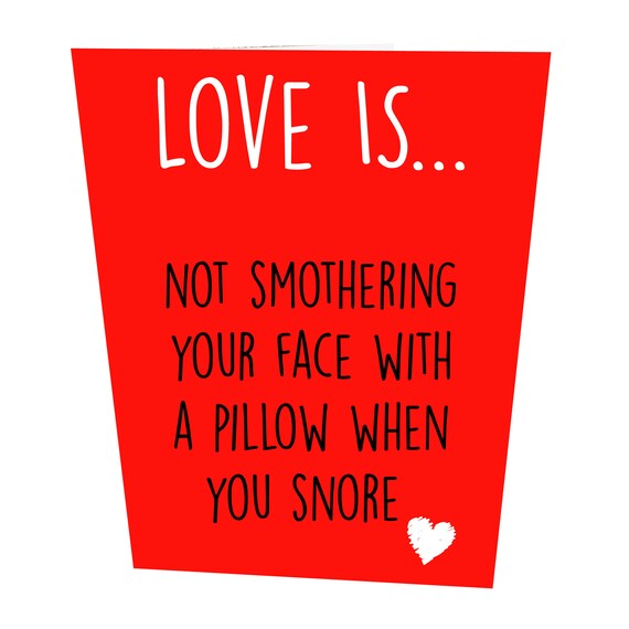 Love Is Not Smothering Your Face With A Pillow When You Etsy