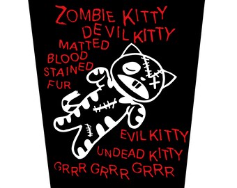Zombie Kitty Birthday Card