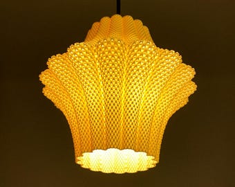 Pendant Lamp — Fan-Shaped Organic Mesh Hanging Light | LARISA by Lunfardo