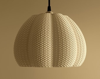 MARINA Pendant Lamp — Sculptural 3D Printed Hanging Shade, Plug-In Pendant Light | Lunfardo