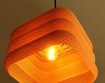 Pendant Lamp — Tiered Ripple Shade, Hardwired | CLARA by Lunfardo