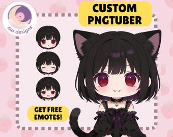 Aangepaste Chibi pngTuber-avatar | Commissie streamingmodel