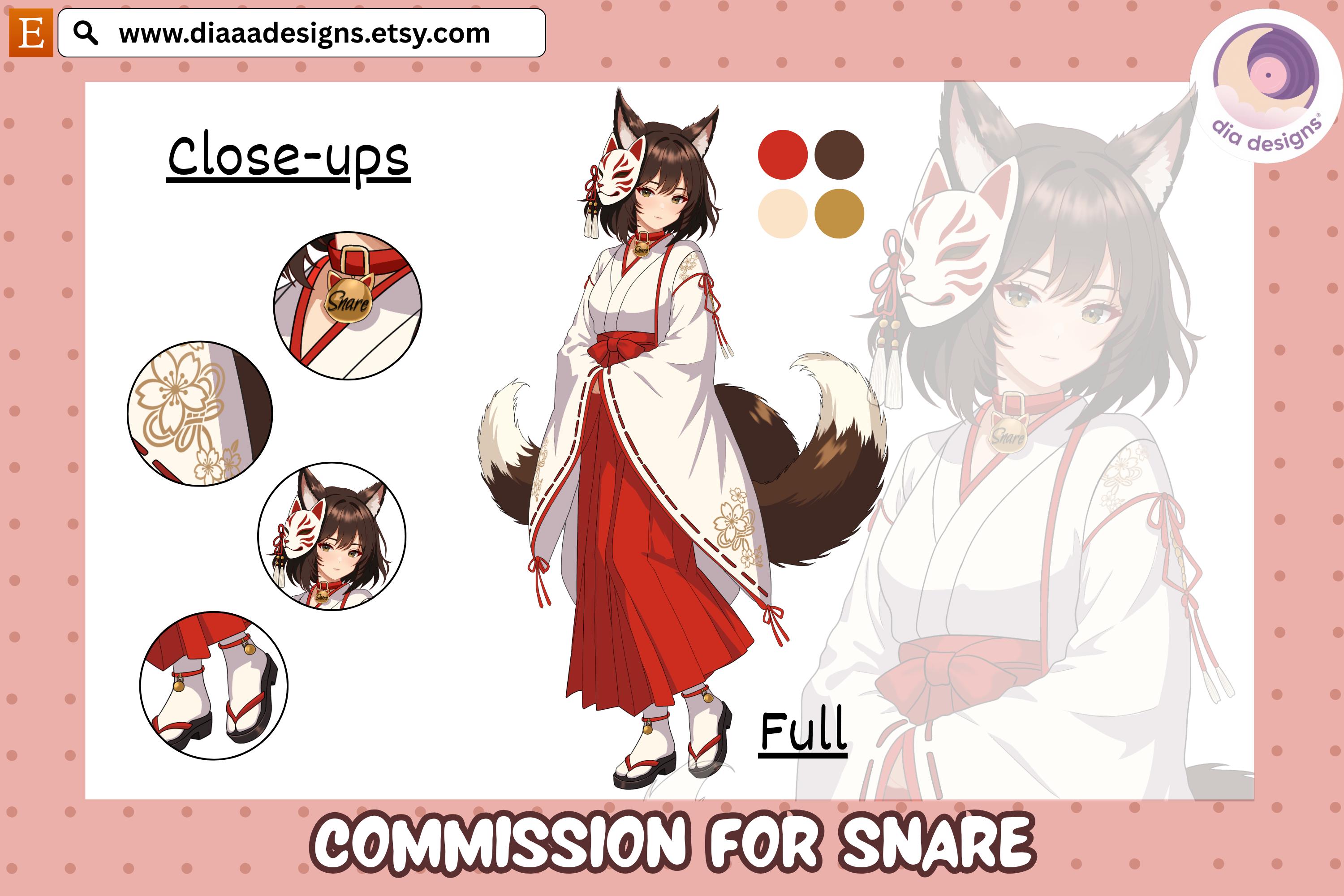 Custom Anime Character OC Art Commission | Hand-drawn (digital) - Etsy