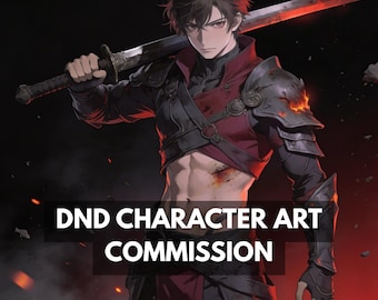 Commissie aangepaste DnD-tekens | Fantasie-RPG-portret | Gepersonaliseerde OC-illustratie
