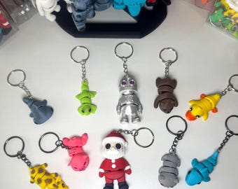 Duck Flexi Kawaii-sleutelhanger | Kawaii-vogelsleutelhanger | Cadeau voor kinderen en volwassenen