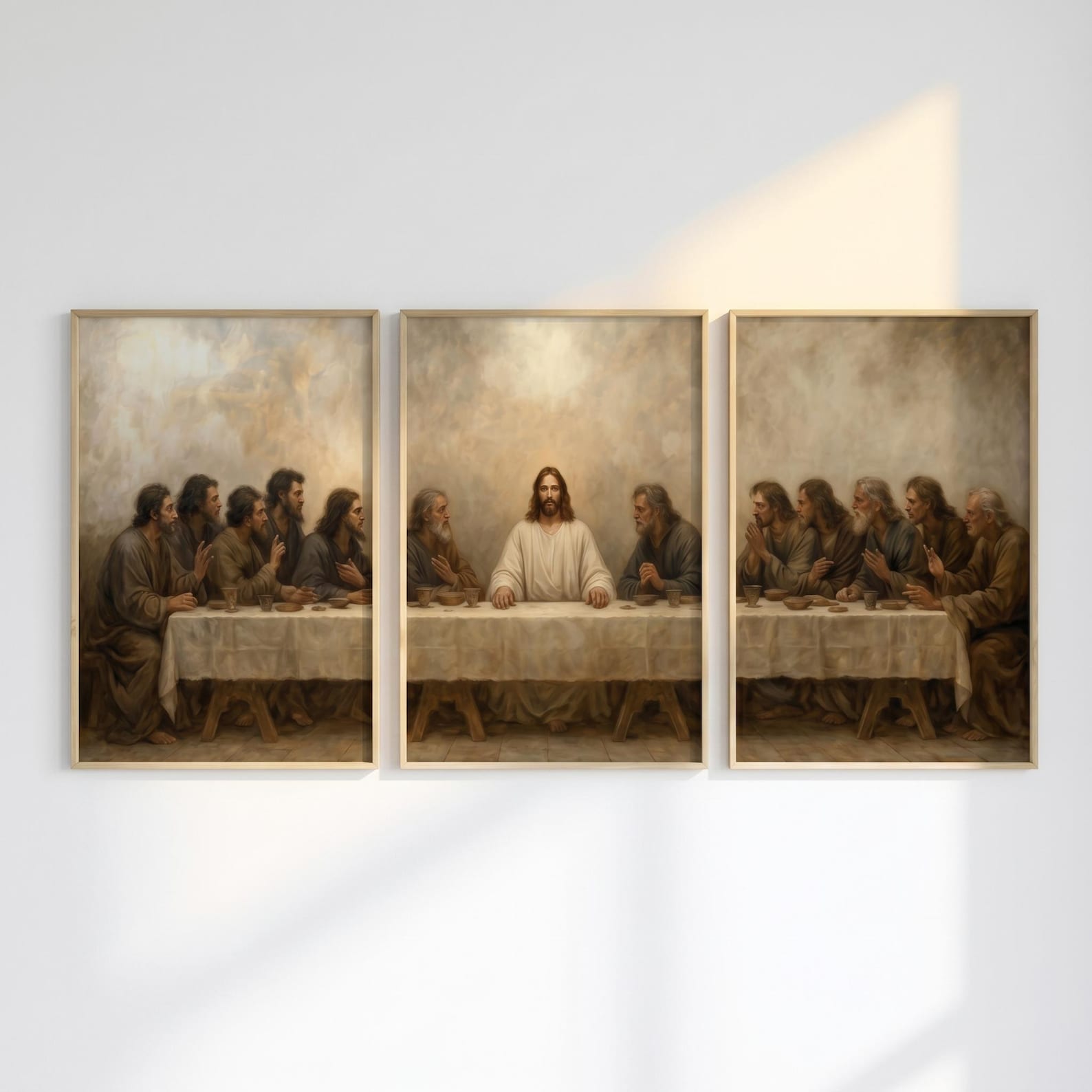 The Last Supper Set of 3 Wall Art Prints Christian Art Vintage Poster ...