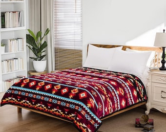 Südwesten Decke, 7 Lakes Tribal Mikrofaser Bettwäsche, Cabin Decor