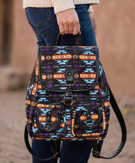 Aztec Mini Backpack for Women, Tribal Crossbody Purse, Small  display picture 2