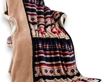 Southwest Design Sherpa gefütterte Decke 130 "x 60"