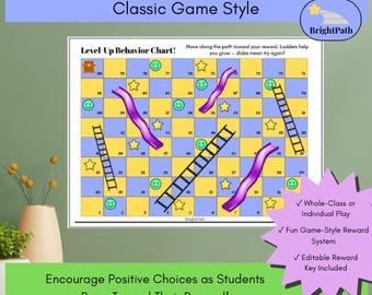 Quadro de Comportamento para Melhoria de Nível | Jogo de Recompensas para a Sala de Aula | Gestão Comportamental PBIS | Incentivo para Toda a Turma | Ferramenta de Motivação para Educação Especial