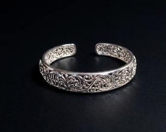 925 Sterling Silber Armreif Armband | Silber Armreif | Armband für Damen | Verstellbares Armband | Geschenk für Sie | Silber Schmuck
