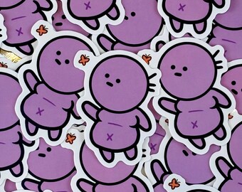 Purple Butterfly Buddy Vinyl Sticker | 2" Sticker | Cute Tubby Buddy