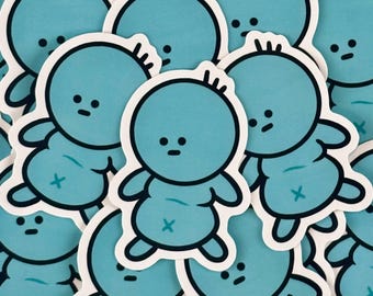 Blue Buddy Vinyl Sticker | 2" Sticker | Cute Tubby Buddy