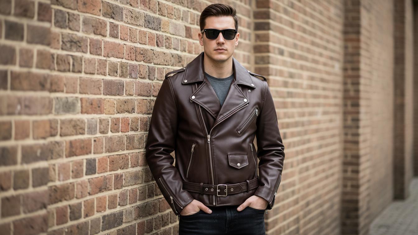 The Bombay Leather Co Men's Brown Suede Biker Jacket – XS–3XL, Pure Suede