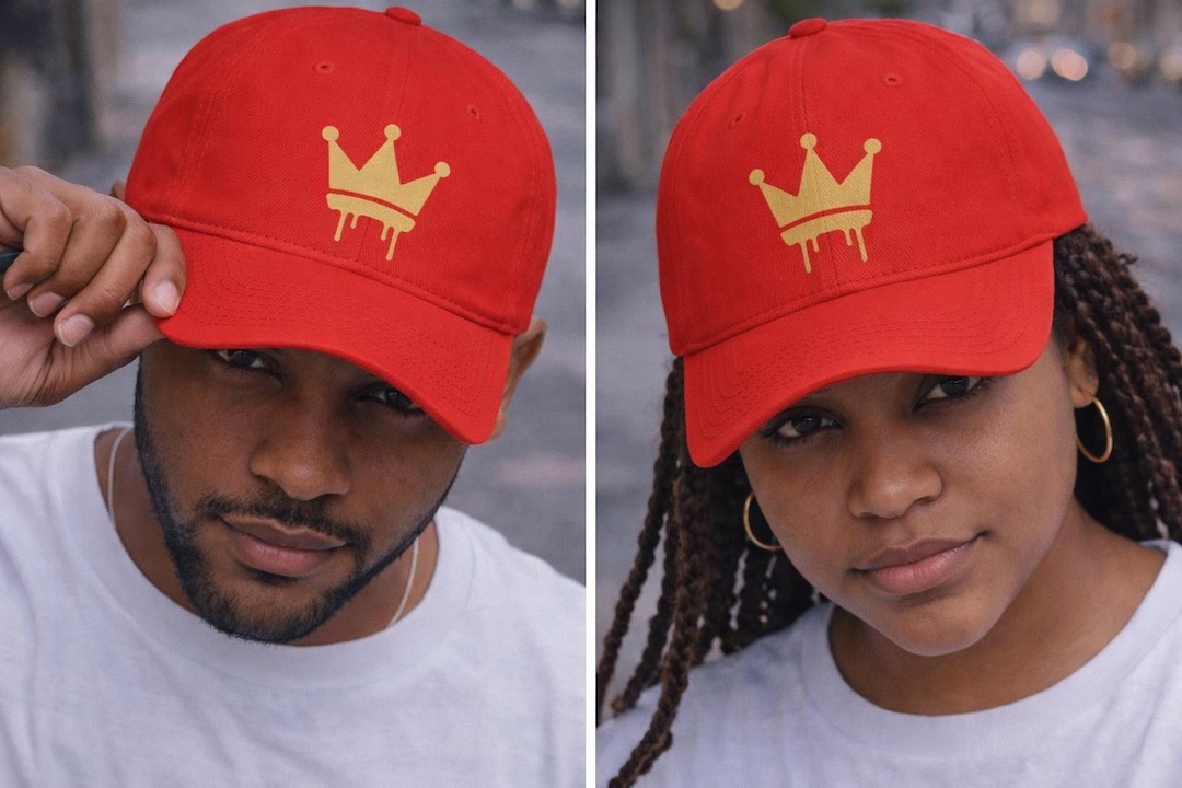 Gold Crown Drip Cap – Embroidered Royal Streetwear Hat - Etsy