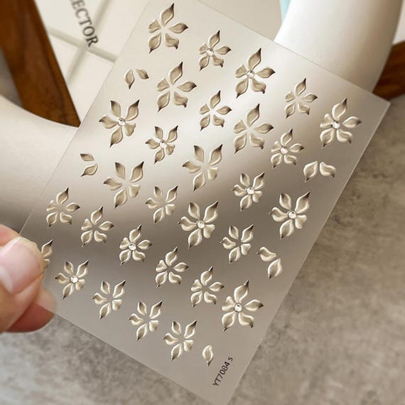 Maurade Flower Nail decal sticker/ Nail art/ 3D Adhesive/ DIY use