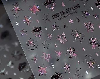 Cartoon Stars Nail decal sticker/ Nail art/ 3D Adhesive/ DIY use