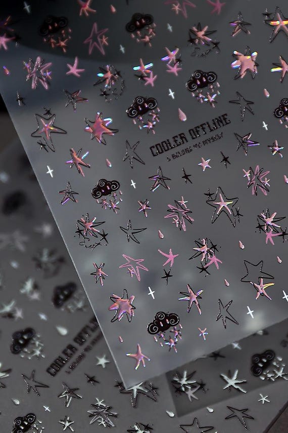 Cartoon Stars Nail decal sticker/ Nail art/ 3D Adhesive/ DIY use