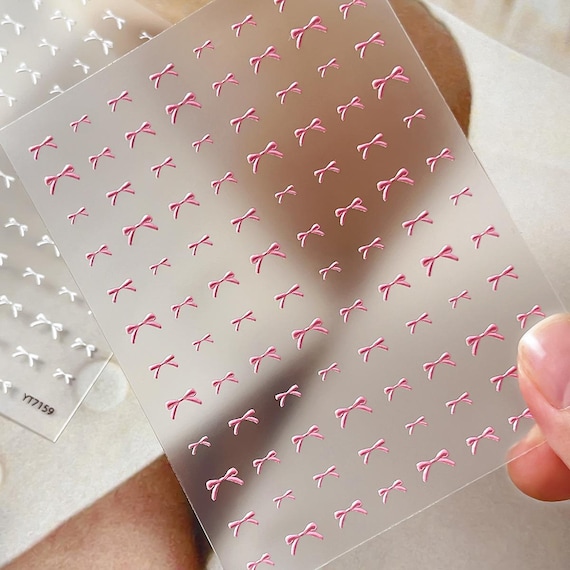 Simple Bow Tie Nail decal sticker/ Nail art/ 3D Adhesive/ DIY use