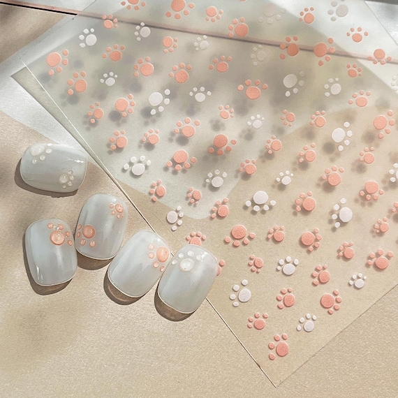 Cartoon Cat Claw Nail decal sticker/ Nail art/ 3D Adhesive/ DIY use