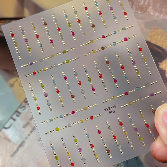 Jelly Gem Beads Nail decal sticker/ Nail art/ 3D Adhesive/ DIY use