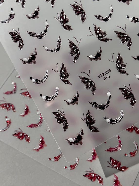 Butterfly Wings Nail decal sticker/ Nail art/ 3D Adhesive/ DIY use