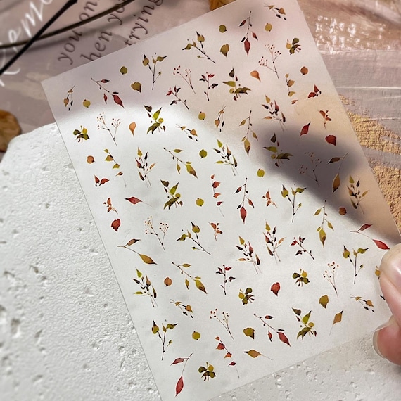 Autumn Leaves Nail decal sticker/ Nail art/ 3D Adhesive/ DIY use