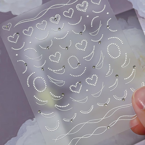 Love Chain Nail decal sticker/ Nail art/ 3D Adhesive/ DIY use