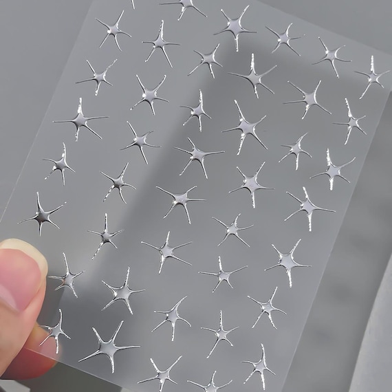 Stars Nail decal sticker/ Nail art/ 3D Adhesive/ DIY use