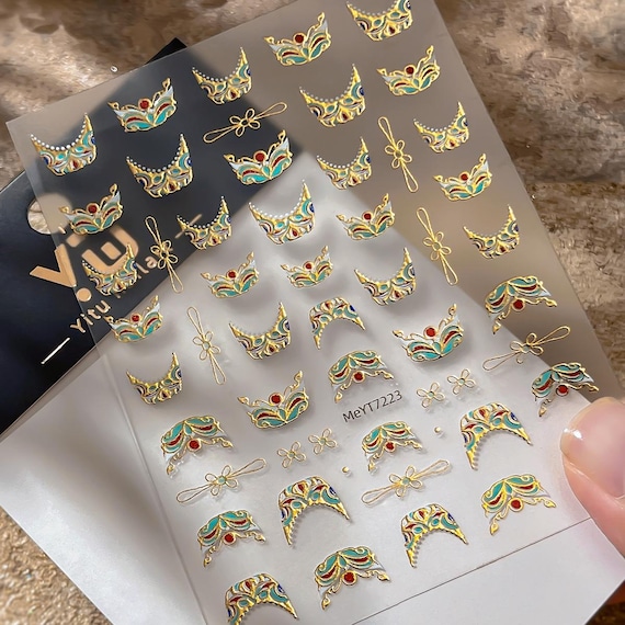 Chinese-style Dunhuang Patterns Nail decal sticker/ Nail art/ 3D Adhesive/ DIY use