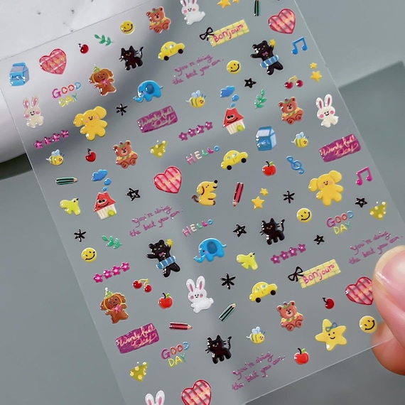 Japanese Cartoon Pattern Nail decal sticker/ Nail art/ 3D Adhesive/ DIY use