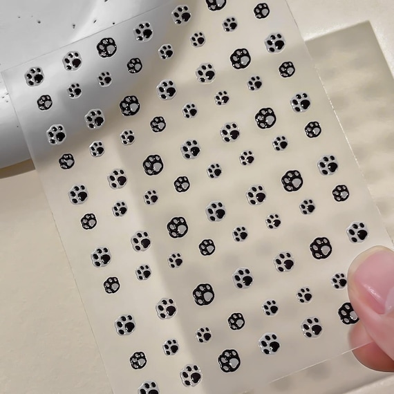 Big Eyes Cat Claw Nail decal sticker/ Nail art/ 3D Adhesive/ DIY use