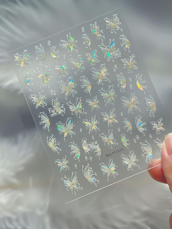 Exquisite Butterfly Nail decal sticker/ Nail art/ 3D Adhesive/ DIY use