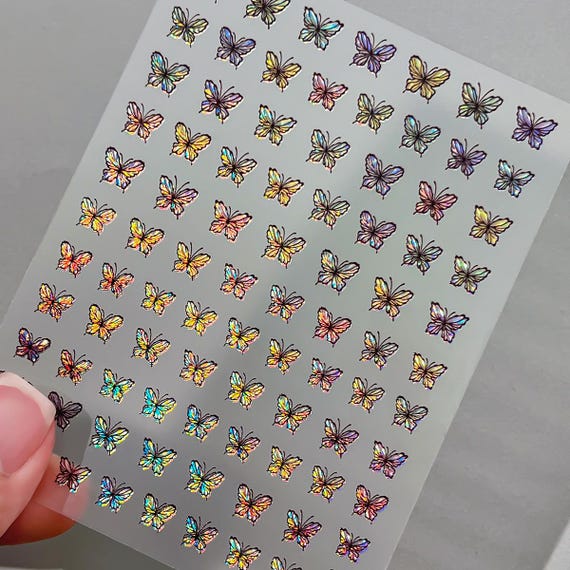 Cartoon Butterfly Nail decal sticker/ Nail art/ 3D Adhesive/ DIY use