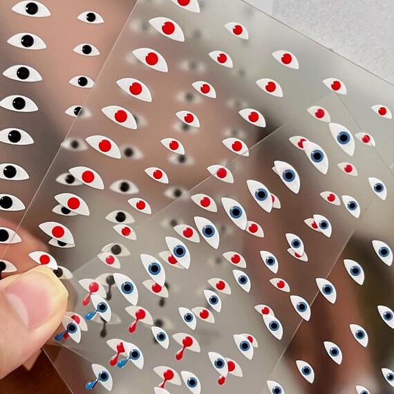 Funny Eyes Nail decal sticker/ Nail art/ 3D Adhesive/ DIY use