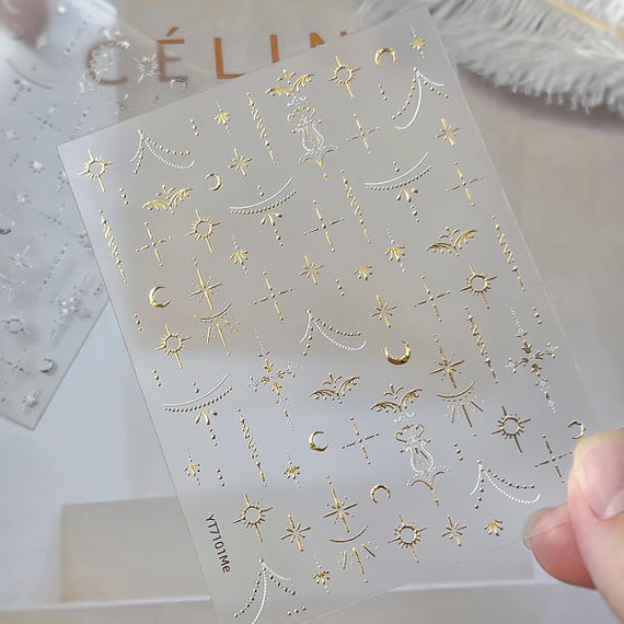 Mehndi Nail decal sticker/ Nail art/ 3D Adhesive/ DIY use