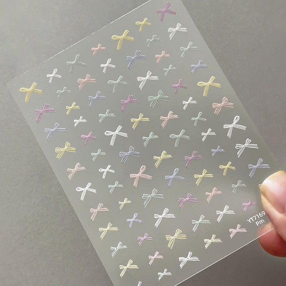 Lace Bow Tie Nail decal sticker/ Nail art/ 3D Adhesive/ DIY use