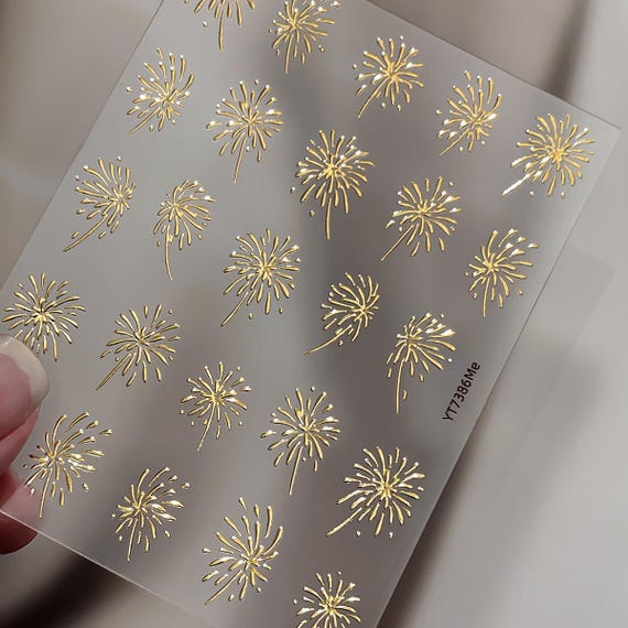 Fireworks Nail decal sticker/ Nail art/ 3D Adhesive/ DIY use