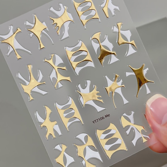 Abnormal Pattern Nail decal sticker/ Nail art/ 3D Adhesive/ DIY use