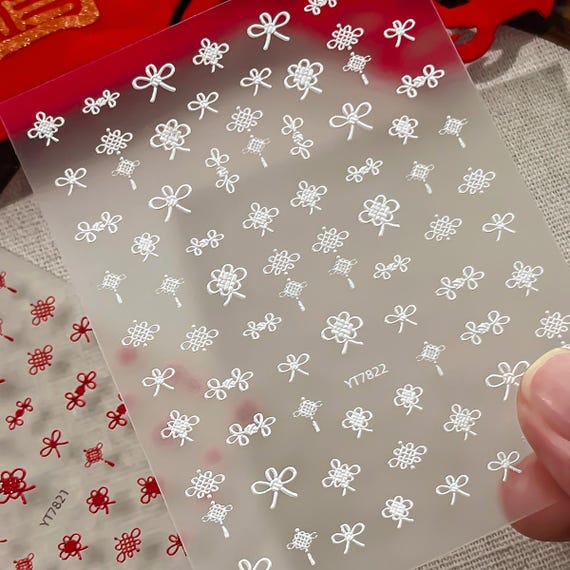 Chinese Knot Nail decal sticker/ Nail art/ 3D Adhesive/ DIY use